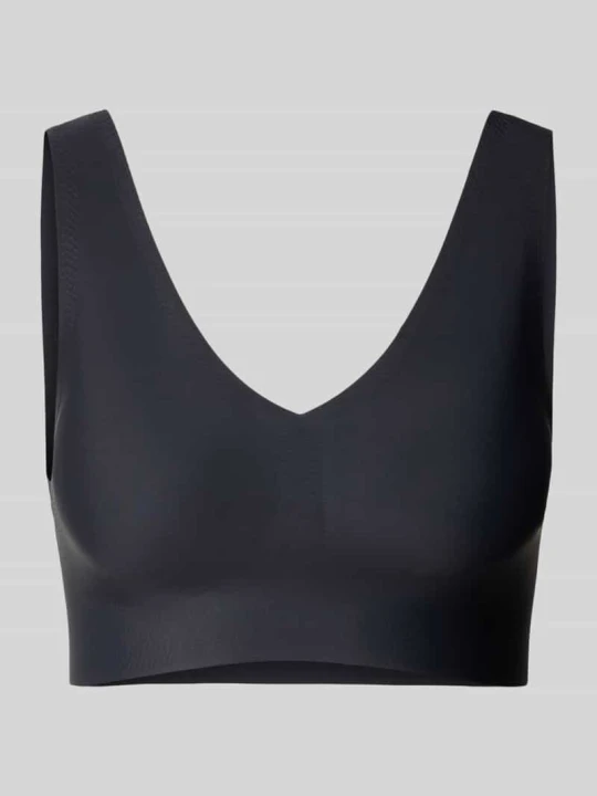 Zdjęcie produktu Biustonosz typu bralette z dekoltem w serek i elastycznym pasem Dorina Czarny