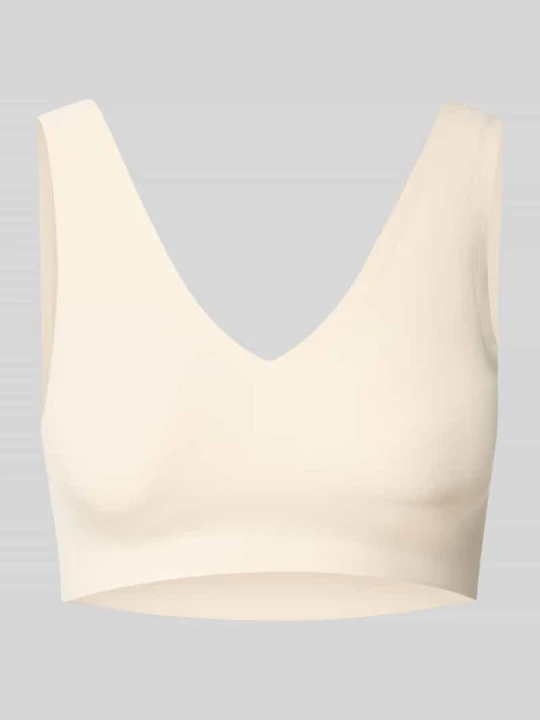 Zdjęcie produktu Biustonosz typu bralette z dekoltem w serek i elastycznym pasem Dorina Beżowy