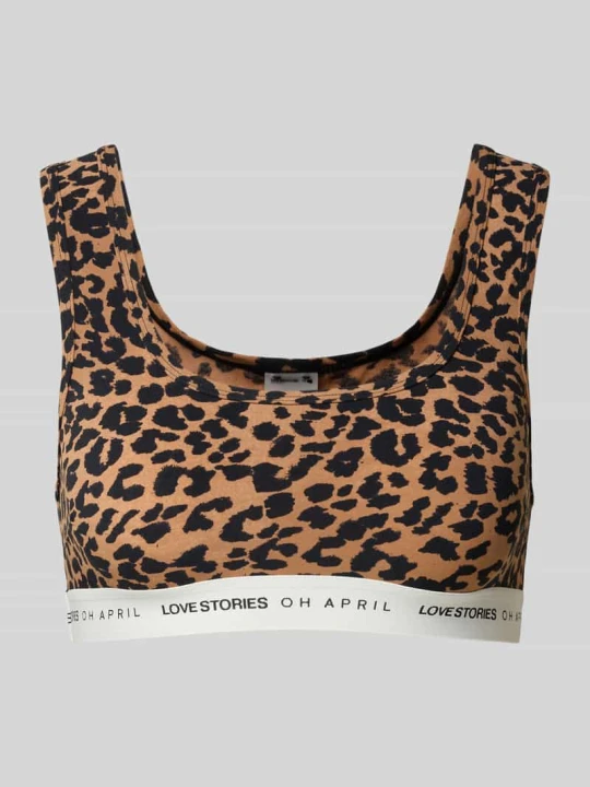 Zdjęcie produktu Biustonosz typu bralette z elastycznym pasem model ‘Rika’ Oh April Camel