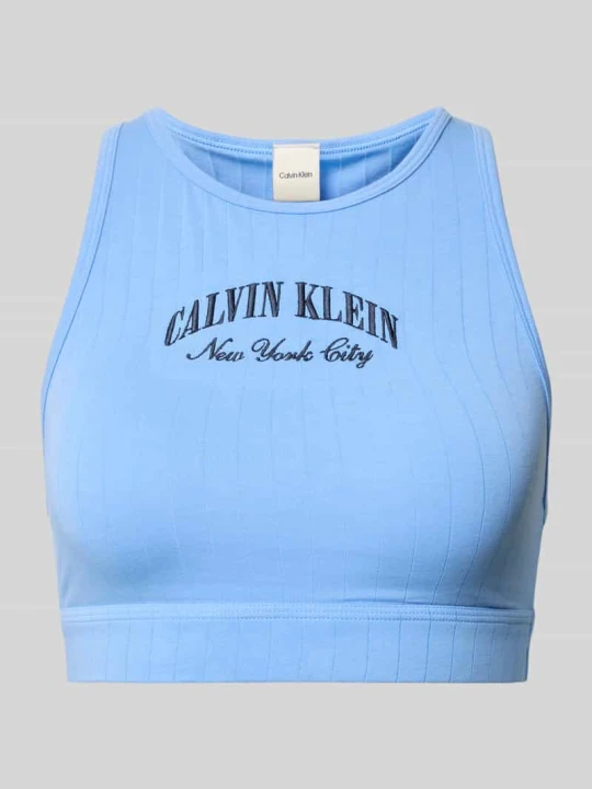 Zdjęcie produktu Biustonosz typu bralette z mieszanki bawełny Calvin Klein Niebieski