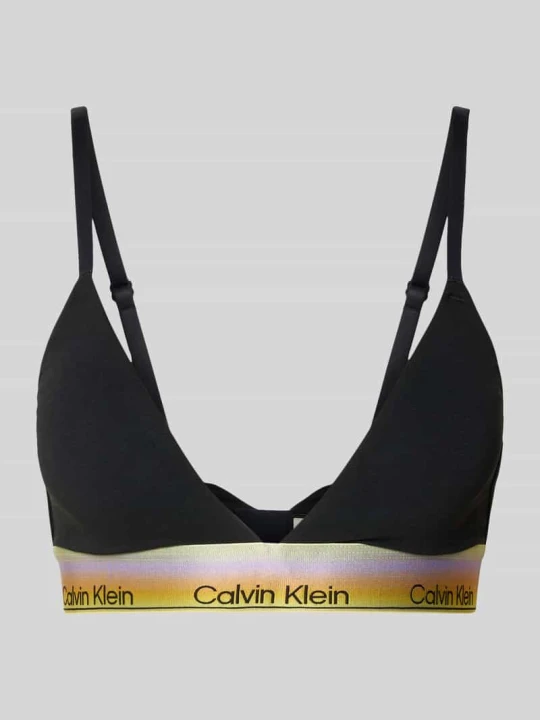 Zdjęcie produktu Biustonosz typu bralette z mieszanki bawełny Calvin Klein Czarny