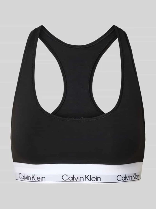 Zdjęcie produktu Biustonosz typu bralette z paskiem z logo Calvin Klein Czarny