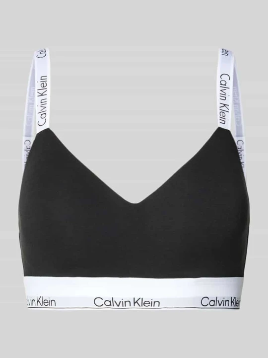 Zdjęcie produktu Biustonosz typu bralette z paskiem z logo Calvin Klein Czarny