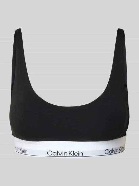Zdjęcie produktu Biustonosz typu bralette z wyhaftowanym logo Calvin Klein Czarny
