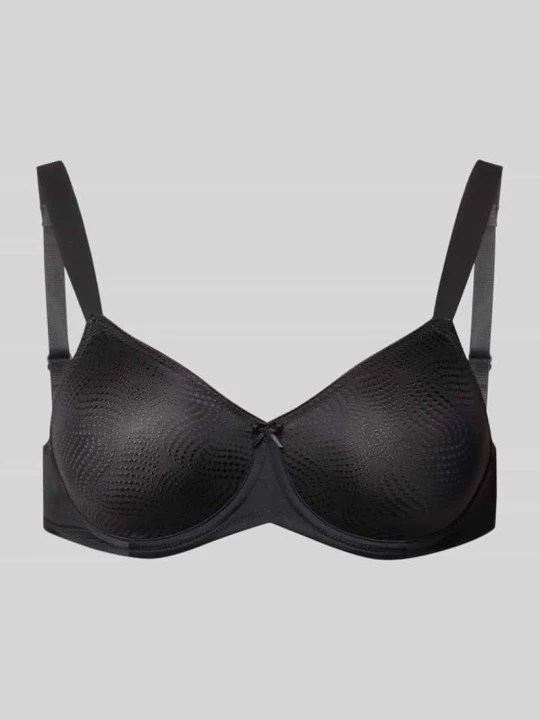 Zdjęcie produktu Biustonosz typu minimizer z fiszbinami i fakturowanym wzorem model ‘Essential Minimizer’ Triumph Czarny