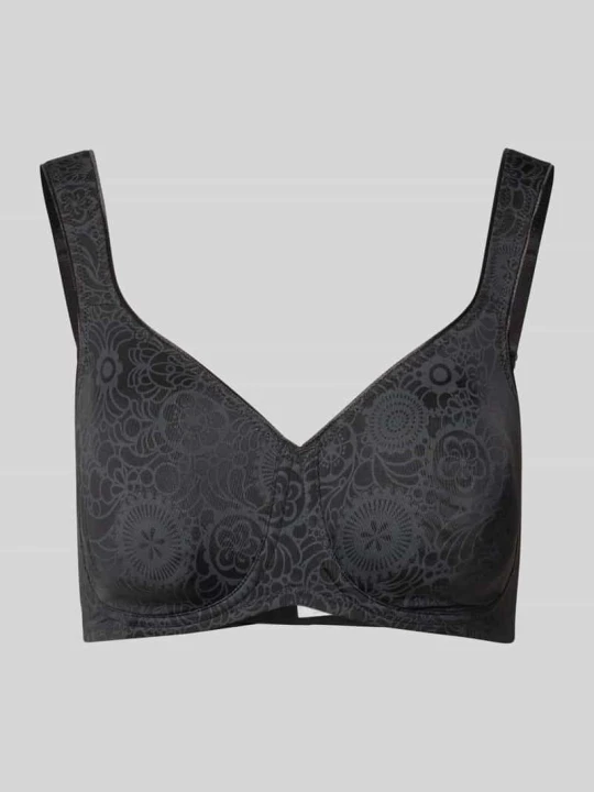Zdjęcie produktu Biustonosz typu minimizer z fiszbinami i kwiatowym wzorem model ‘Lovely Minimizer’ Triumph Czarny
