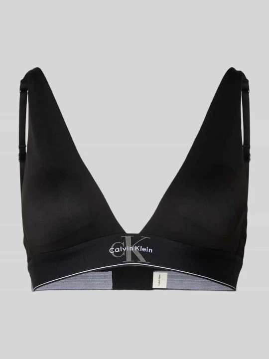 Zdjęcie produktu Biustonosz w kroju slim fit z haftowanym logo Calvin Klein Czarny