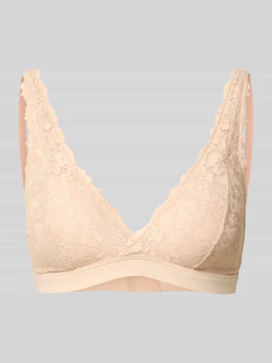 Zdjęcie produktu Biustonosz w kroju slim fit z kwiatową koronkową aplikacją MARIE JO Beżowy