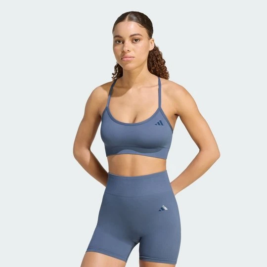 Zdjęcie produktu Biustonosz Workout Essentials Light-Support Knit Adidas Preloved Ink