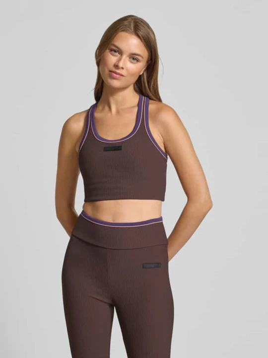 Zdjęcie produktu Biustonosz z detalem z logo EA7 Emporio Armani Ciemnobrązowy
