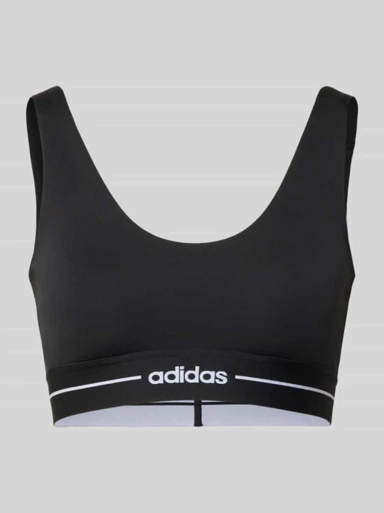 Zdjęcie produktu Biustonosz z elastycznym paskiem z logo Adidas Czarny