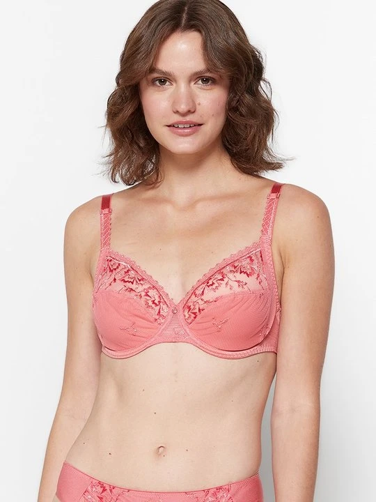 Zdjęcie produktu Biustonosz z fiszbiną Chantelle koralowy