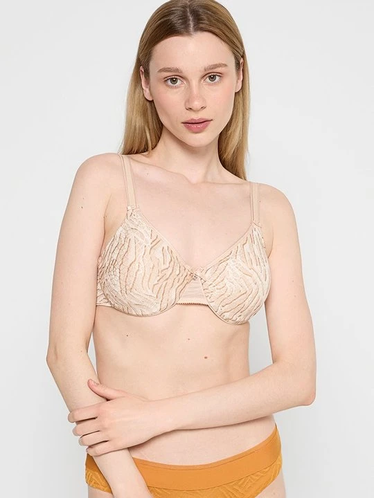 Zdjęcie produktu Biustonosz z fiszbiną Chantelle beżowy