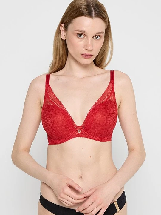 Zdjęcie produktu Biustonosz z fiszbiną Chantelle czerwony
