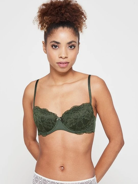 Zdjęcie produktu Biustonosz z fiszbiną Hunkemöller zielony