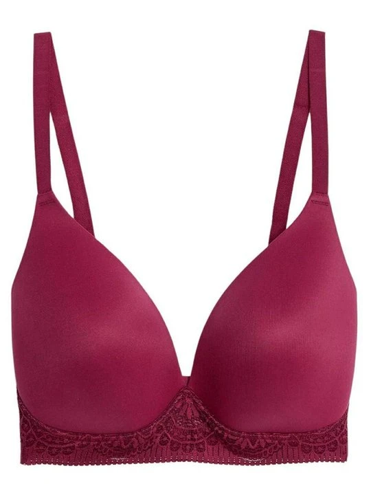 Zdjęcie produktu Biustonosz z fiszbiną Marks & Spencer jagodowy