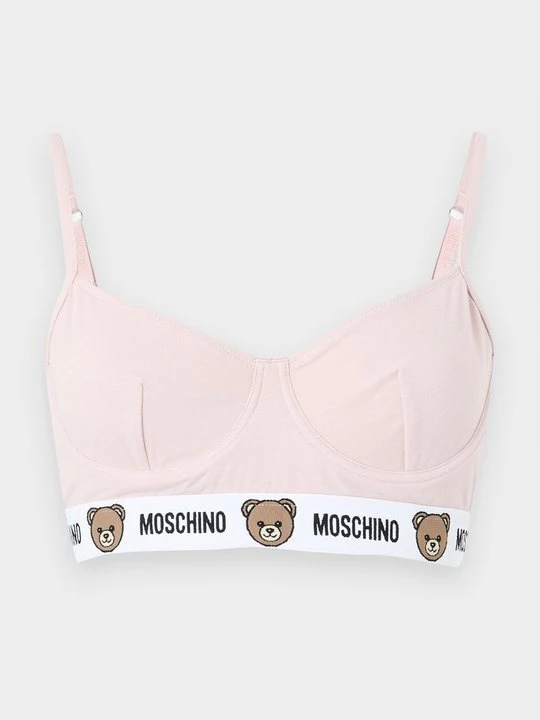 Zdjęcie produktu Biustonosz z fiszbiną MOSCHINO różowy