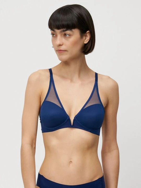Zdjęcie produktu Biustonosz z fiszbiną Triumph granatowy