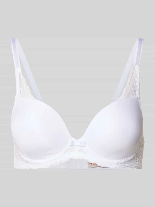 Zdjęcie produktu Biustonosz z fiszbinami i obszyciem koronką model ‘Amourette Spotllight’ Triumph Biały