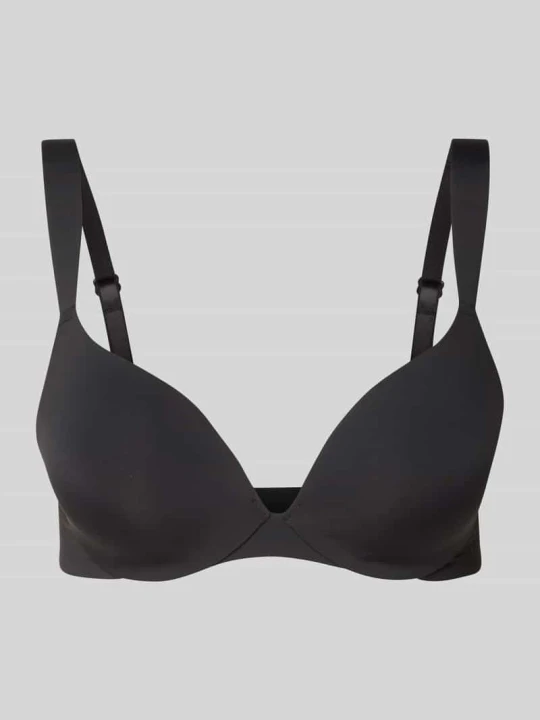 Zdjęcie produktu Biustonosz z fiszbinami z szerokimi ramiączkami Model „Body Makeup Illusion” Triumph Czarny