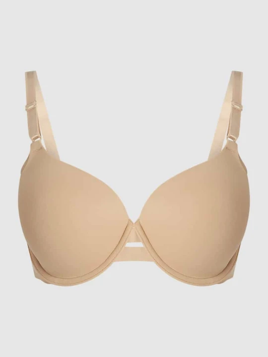 Zdjęcie produktu Biustonosz z fiszbinami z profilowanymi miseczkami Calvin Klein Beżowy