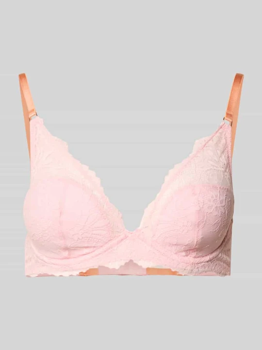 Zdjęcie produktu Biustonosz z koronki z usztywnianymi miseczkami model 'ALAINA' Dorina Różowy