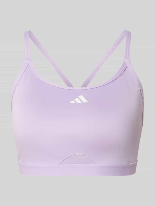 Zdjęcie produktu Biustonosz z nadrukiem z logo Adidas Jasnofioletowy