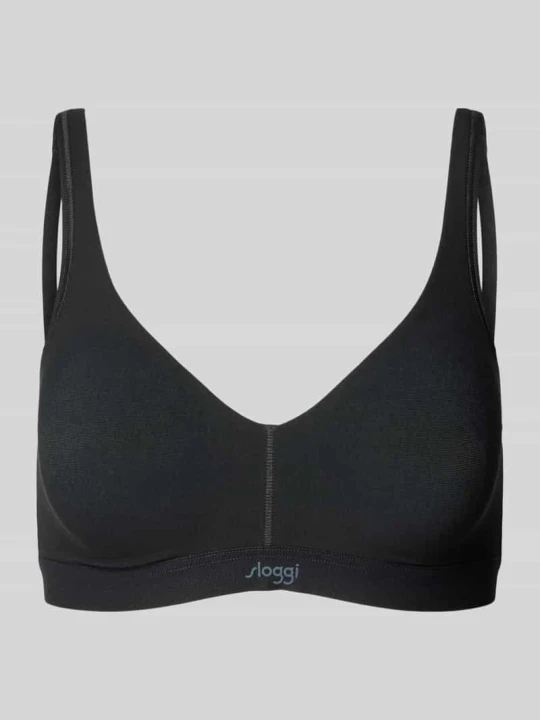Zdjęcie produktu Biustonosz z nadrukiem z logo model 'Ever Ease' Sloggi Czarny