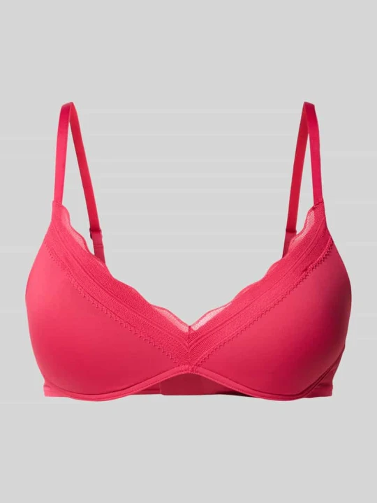Zdjęcie produktu biustonosz z obszyciem koronką GO Blush Sloggi Mocnoróżowy