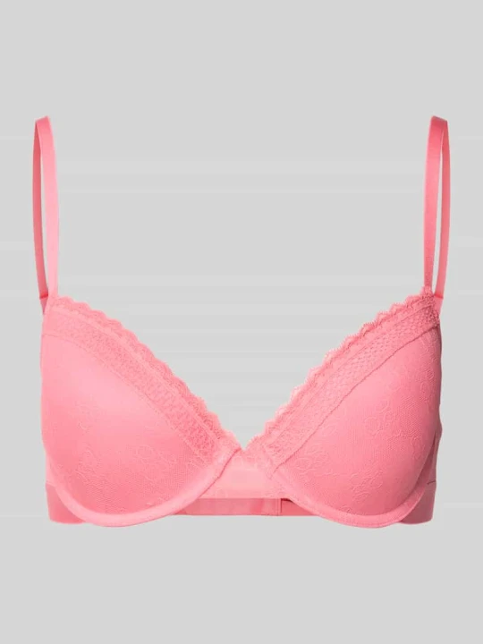 Zdjęcie produktu Biustonosz z obszyciem koronką model 'SARTORIAL' Hugo Mocnoróżowy