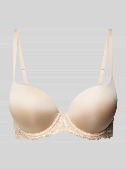 Zdjęcie produktu Super Push up Biustonosz z detalami z koronki Model „CLAIRE” Dorina Beżowy