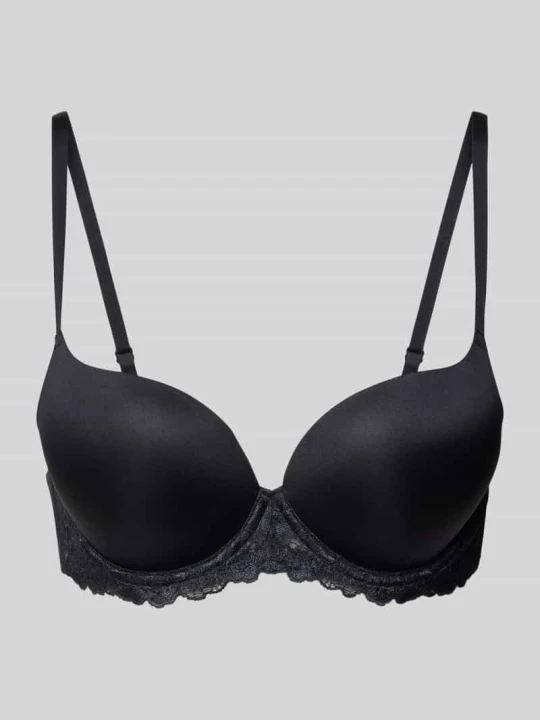 Zdjęcie produktu Super Push up Biustonosz z detalami z koronki Model „CLAIRE” Dorina Czarny