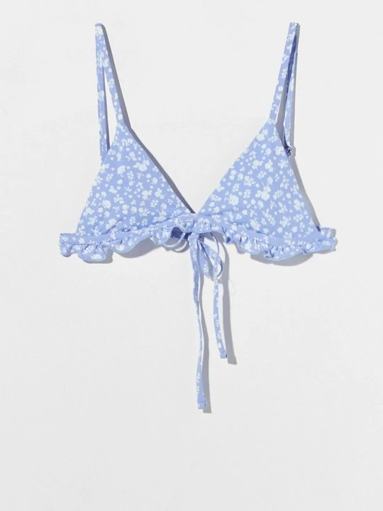 Zdjęcie produktu Biustonosz z trójkątną miseczką Bershka niebieski