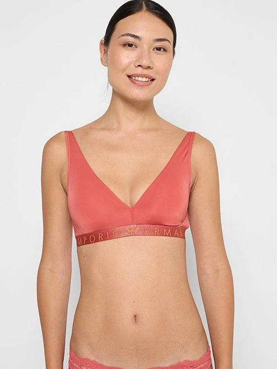 Zdjęcie produktu Biustonosz z trójkątną miseczką Emporio Armani brązowy