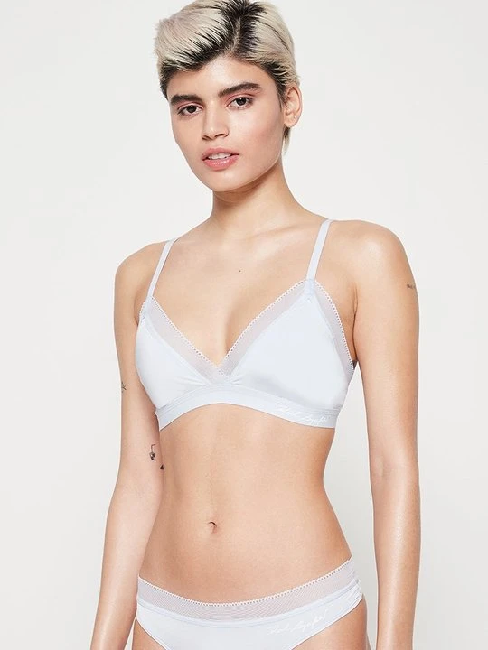Zdjęcie produktu Biustonosz z trójkątną miseczką KARL LAGERFELD jasnoniebieski