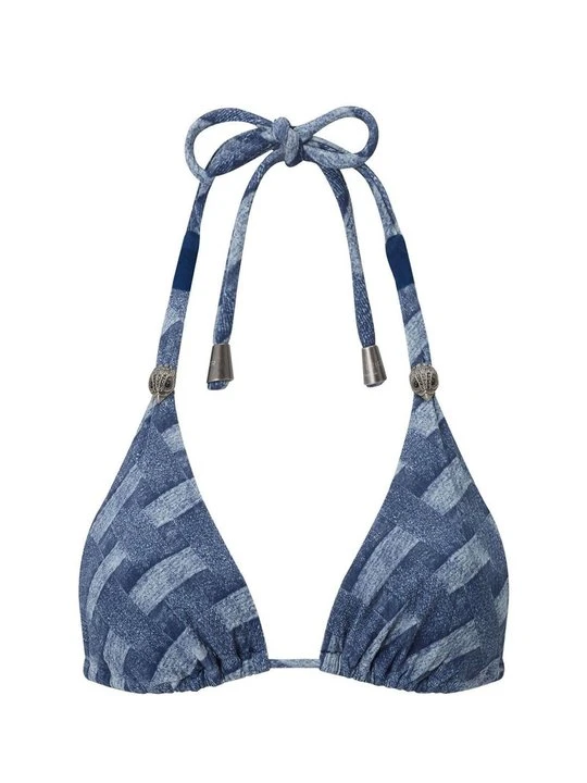 Zdjęcie produktu Biustonosz z trójkątną miseczką Kurt Geiger niebieski melanż