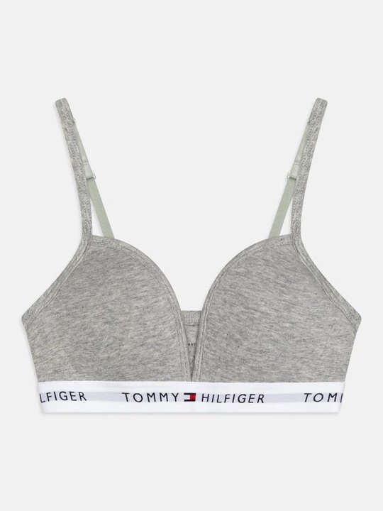 Zdjęcie produktu Biustonosz z trójkątną miseczką Tommy Hilfiger jasnoszary