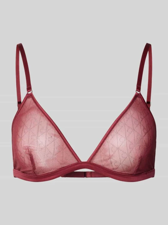Zdjęcie produktu Biustonosz z wycięciem z siateczki Calvin Klein Bordowy
