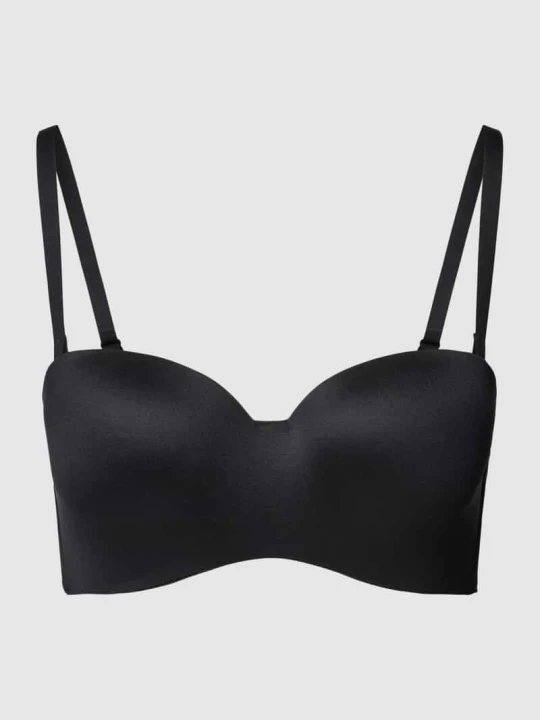Zdjęcie produktu Biustonosz usztywniany z odpinanymi ramiączkami i efektem push up Magic Bodyfashion Czarny