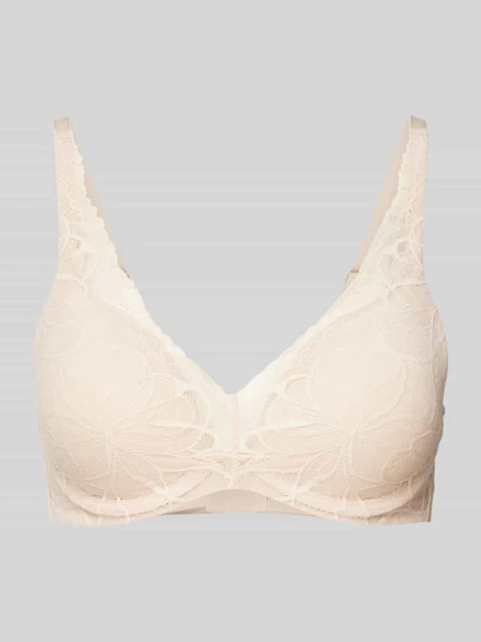 Zdjęcie produktu Biustonosz z fiszbinami i podszewką model ‘Body Makeup Illusion Lace’ Triumph Beżowy