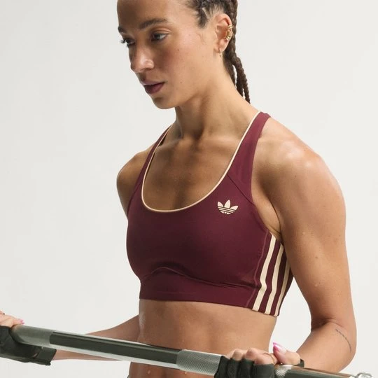 Zdjęcie produktu Biustonosz ze średnim wsparciem adidas Originals Sport bordowy