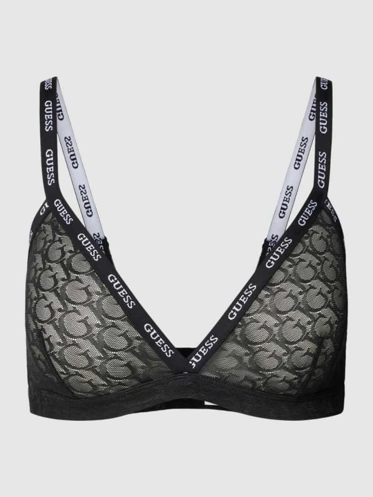 Zdjęcie produktu Biustonosz ze wzorem z logo model ‘EDYTHA’ Guess Czarny