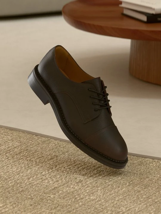 Zdjęcie produktu Biznesowe buty sznurowane Selected brązowy