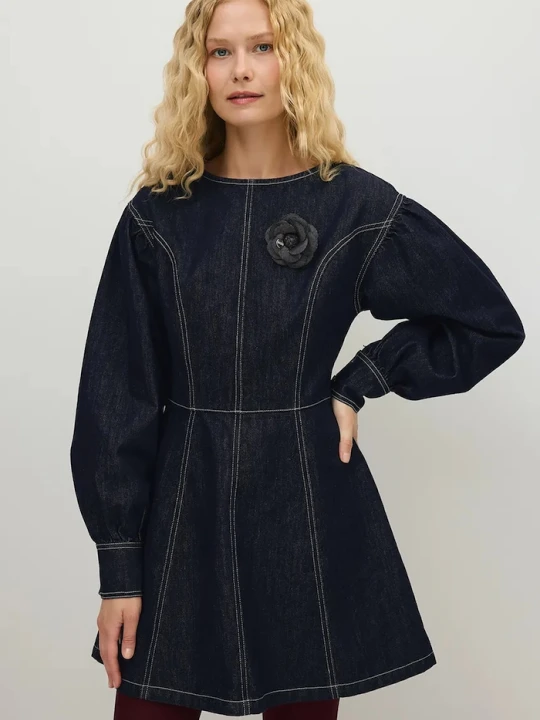 Zdjęcie produktu BIZUU sukienka jeansowa ASTI JEANS granatowy