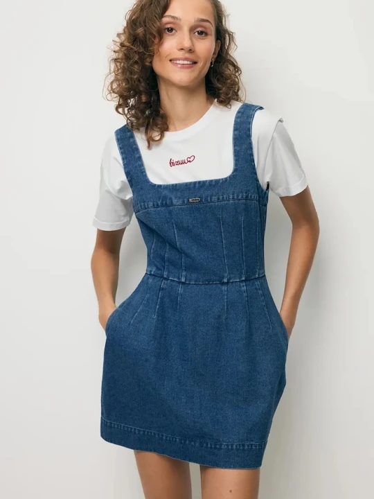 Zdjęcie produktu BIZUU sukienka jeansowa NARBONA niebieski
