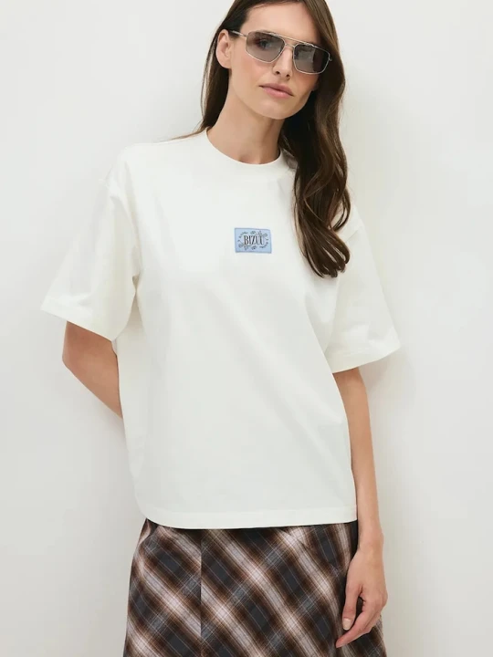 Zdjęcie produktu BIZUU T-shirt damski bawełniany PARADISO biały