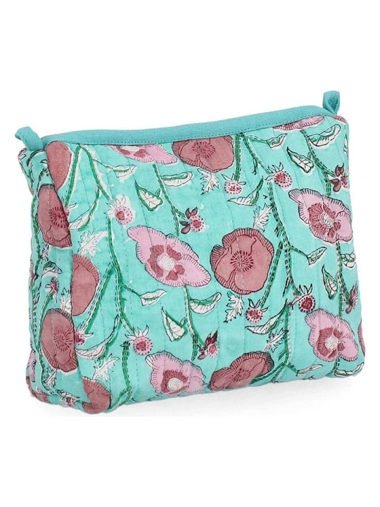 Zdjęcie produktu Bizzotto Kosmetyczka "Emelie" w kolorze turkusowo-jasnoróżowym - 21 x 17 cm rozmiar: onesize