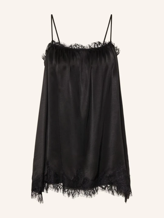 Zdjęcie produktu Black Palms Satynowy Top Lingy Z Koronką schwarz