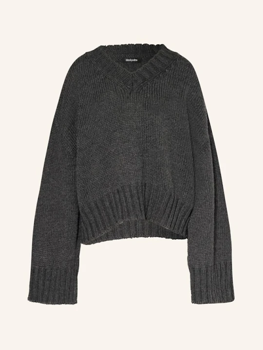 Zdjęcie produktu Black Palms Sweter Vee grau CZIEMNOSZARY