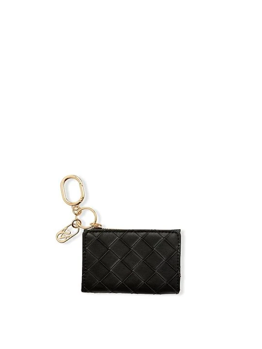 Zdjęcie produktu Black Woven Składane etui na karty z brelokiem Victoria's Secret